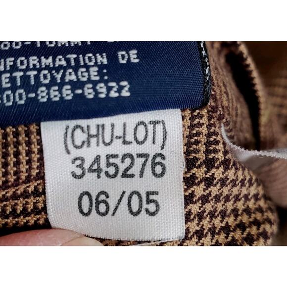 Vtg Y2k Tommy Hilfiger Houndstooth Plaid Shirt Elbow Patches Button Sz XL Brown - Picture 13 of 14